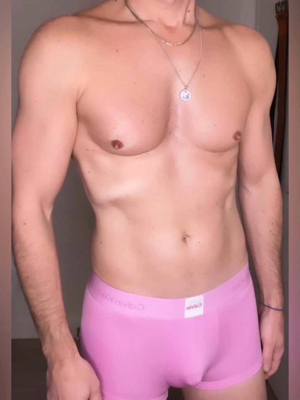 Calvin Klein | Icon Logo Microfiber Stretch Low Rise Trunk in Pink (Small)